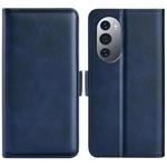 For Motorola Edge X30 Dual-side Magnetic Buckle Leather Phone Case(Dark Blue)