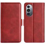 For Motorola Edge X30 Dual-side Magnetic Buckle Leather Phone Case(Red)