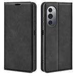 For Motorola Edge X30 Retro-skin Magnetic Suction Leather Phone Case(Black)