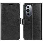 For Motorola Edge X30 R64 Texture Single Horizontal Flip Phone Case(Black)