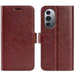 For Motorola Edge X30 R64 Texture Single Horizontal Flip Phone Case(Brown)