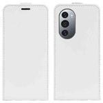 For Motorola Edge X30 R64 Texture Single Vertical Flip Leather Phone Case(White)