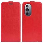 For Motorola Edge X30 R64 Texture Single Vertical Flip Leather Phone Case(Red)