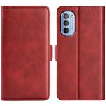 For Motorola Moto G31 4G Dual-side Magnetic Buckle Leather Phone Case(Red)