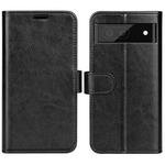 For Google Pixel 6a R64 Texture Single Horizontal Flip Phone Case(Black)