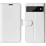 For Google Pixel 6a R64 Texture Single Horizontal Flip Phone Case(White)