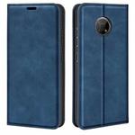 For  Nokia G300 Retro-skin Magnetic Suction Leather Phone Case(Dark Blue)