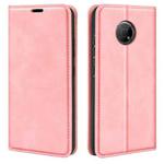 For  Nokia G300 Retro-skin Magnetic Suction Leather Phone Case(Pink)