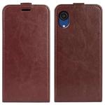 For Samsung Galaxy A03 Core R64 Texture Vertical Flip Leather Case(Brown)