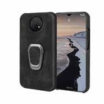 For Nokia G10 Ring Holder PU Phone Case(Black)