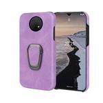For Nokia G10 Ring Holder PU Phone Case(Purple)