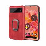 For Google Pixel 6 Ring Holder PU Phone Case(Red)