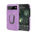 For Google Pixel 6 Pro Ring Holder PU Phone Case(Purple)