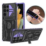 For Samsung Galaxy S22 Ultra ENKAY Armor Wristband Phone Case(Purple)