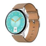 DT3 Mini 1.19 inch Leather Watchband Color Screen Smart Watch(Silver)