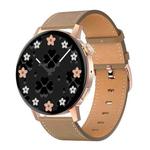 DT3 Mini 1.19 inch Leather Watchband Color Screen Smart Watch(Gold)