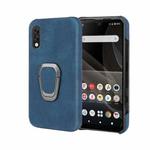 For Sony Xperia Ace II Ring Holder PU Phone Case(Blue)