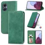 For OnePlus Nord N20 5G Retro Skin Feel Magnetic Leather Case(Green)