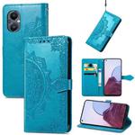 For OnePlus Nord N20 5G Mandala Flower Embossed Leather Case(Blue)