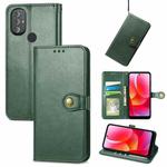 For Motorola Moto G Power 2022 Solid Color Leather Buckle Phone Case(Green)