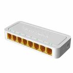 8-Ports 100M RJ45 Mini Switch Home Plug-and-Play Bypass Unmanaged Network Splitter for Bedroom Network Monitoring