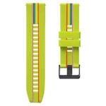 For Huawei Watch GT Runner Rainbow Silicone Watch Band (Limes)