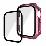 For Apple Watch Series 8 / 7 45mm ENKAY Hat-Prince 2 in 1 PC Frame + 9H Tempered Glass Case(Rose Gold)