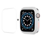 ENKAY  TPU Case  + Full Coverage PET Screen Protector For Apple Watch Series 8 / 7 41mm(White)