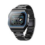 KW18  IP67 0.96 inch Steel Watchband Color Screen Smart Watch(Black)