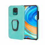 Ring Holder PU Phone Case For Xiaomi Redmi Note 9 Pro / Note 9S / Note 9 Pro Max / Poco M2 Pro(Mint Green)