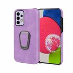 Ring Holder PU Phone Case For Samsung Galaxy A33 5G(Purple)