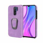 Ring Holder PU Phone Case For Xiaomi Redmi 9 / Redmi 9 Prime / Poco M2(Purple)