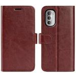 For Motorola Moto G51 5G R64 Texture Single Leather Phone Case(Brown)