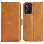 For OPPO Reno7 5G / Find X5 Lite Dual-side Magnetic Flip Leather Case(Yellow)