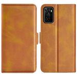 For OPPO A55S 5G Dual-side Magnetic Flip Leather Case(Yellow)