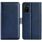 For OPPO A55S 5G Dual-side Magnetic Flip Leather Case(Dark Blue)