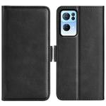 For OPPO Reno7 Pro 5G Dual-side Magnetic Flip Leather Case(Black)