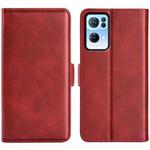 For OPPO Reno7 Pro 5G Dual-side Magnetic Flip Leather Case(Red)