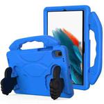 For Samsung Galaxy Tab A8 10.5 2021 X200 / X205 Thumb Bracket EVA Shockproof Tablet Case(Blue)