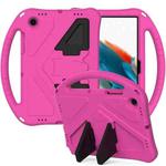 For Samsung Galaxy Tab A8 10.5 2021 X200 / X205 EVA Shockproof Tablet Case with Holder(RoseRed)
