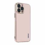 ENKAY Plated Gold Edge TPU Case for iPhone 13 Pro Max(Pink)