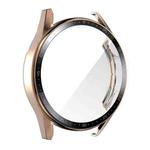 For Huawei Watch GT 3 46mm ENKAY PC Frame + Tempered Glass Protector Case With Scale(Rose Gold)