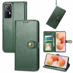 For Xiaomi 12 Solid Color Leather Buckle Phone Case(Green)