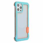 For iPhone 12 / 12 Pro ENKAY Frameless Hollow Shockproof PC Case(Blue)