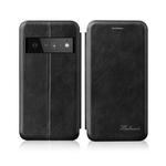 For Google Pixel 6A Integrated Retro Texture Magnetic Card Holder Leather Case(Black)