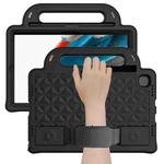 For Galaxy Tab A8 10.5(2021) X200/X205 Diamond  EVA Shockproof Case with Holder & Strap(Black)