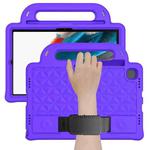 For Galaxy Tab A8 10.5(2021) X200/X205 Diamond  EVA Shockproof Case with Holder & Strap(Purple)