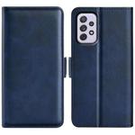 For Samsung Galaxy A73 5G Dual-side Magnetic Buckle Leather Case(Dark Blue)
