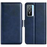 For vivo Y76 5G / Y76S 5G / Y74S Dual-side Magnetic Buckle Leather Case(Dark Blue)