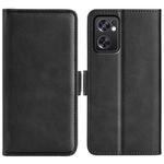 For OPPO Reno7 SE 5G Dual-side Magnetic Buckle Leather Case(Black)